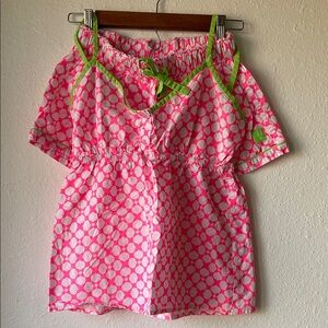 Sant and Abel Sydney Hot Pink and Lime Green Matching Pajama Set